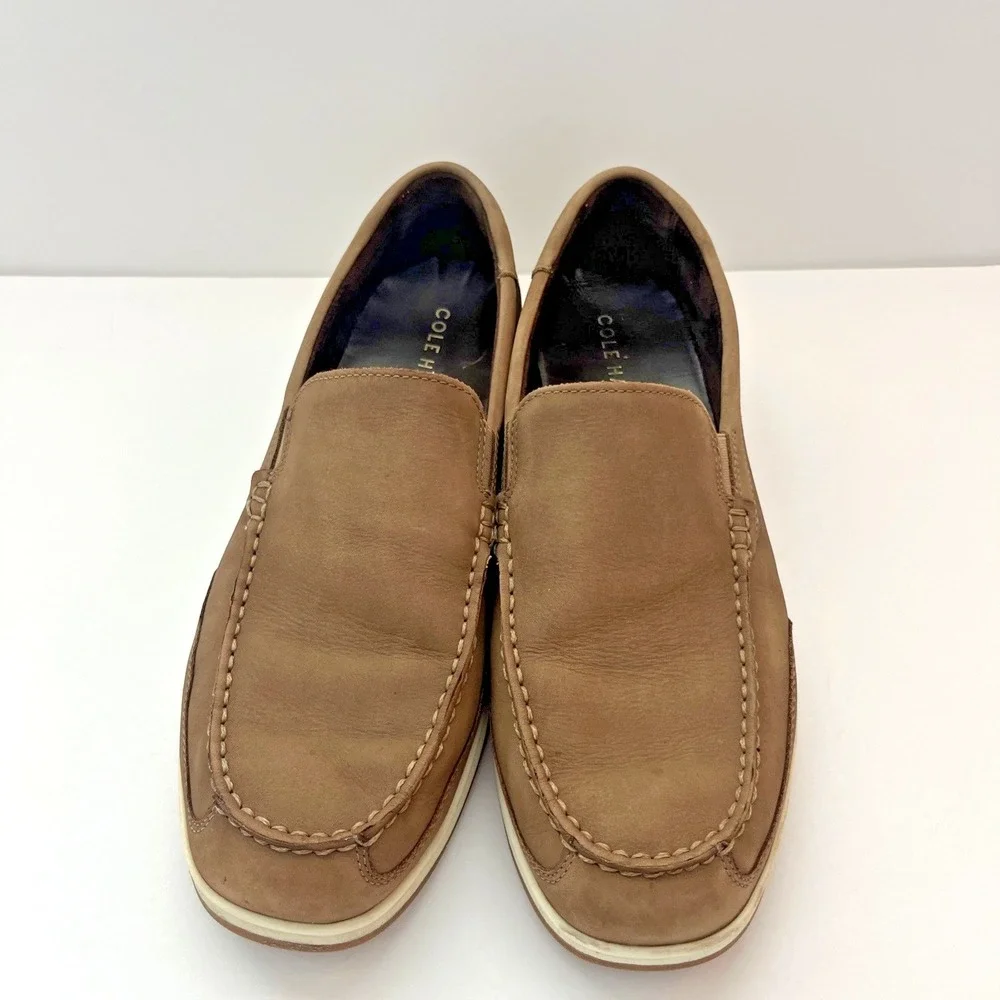 Cole Haan Shoes Men's Slip On Loafer Drivers 8.5M Tan Nubuck Preppy Coastal